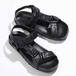 BOTTEGA VENETA �{�b�e�K���F�l�^ �T���_�� TRIP �g���b�v 775305 V3HB0 �����Y �C���g���`���[�g ���U�[ �X�����O�o�b�O �V���[�Y �C 1000/BLACK 775305V3HB01000