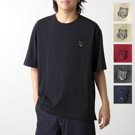 MAISON KITSUNE メゾンキツネ Tシャツ LM00107KJ0119 メンズ 半袖 カットソー フォックス刺繍パッチ コットン クルーネック カラー6色【po_fifth】