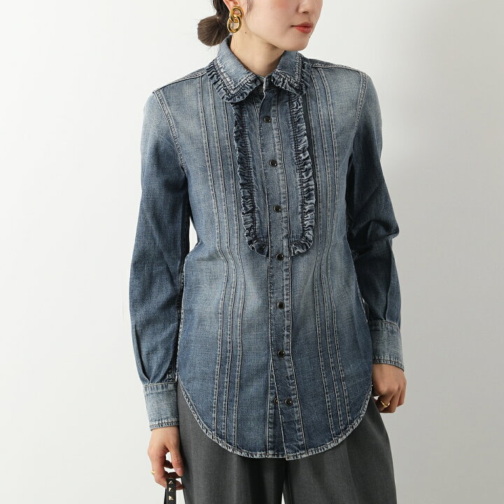 楽天市場】SAINT LAURENT サンローラン デニムシャツ 663871 Y24AA  