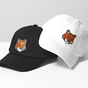 MAISON KITSUNE ���]���L�c�l �x�[�X�{�[���L���b�v LARGE FOX HEAD 6P CAP ���[�W �t�H�b�N�X�w�b�h MM06103WW0096 �����Y �R�b�g�� 6�p�l�� �X�q �J���[2�F
