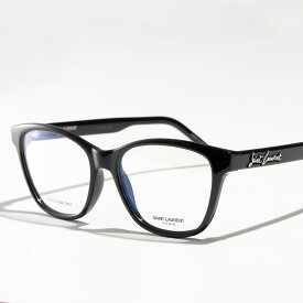 SAINT LAURENT サンローラン メガネ SL 338 レディース ウェリントン型 めがね 眼鏡 ロゴ 伊達メガネ 001/BlackBlackTransparent