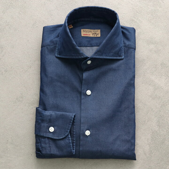 楽天市場】BARBA バルバ デニム シャツ NEW BRUNO LIU26P01PZ メンズ 