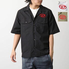 DIESEL ディーゼル 半袖 シャツ S-MAC-22-B CAMICIA A10680 0PCAL メンズ 胸ポケット オーバルDロゴ刺繍 コットン カラー3色