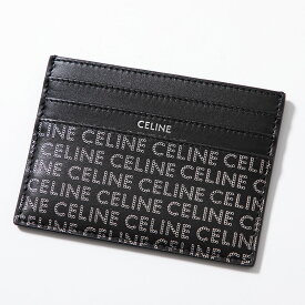 CELINE セリーヌ カードケース 10K913FGH.38SI メンズ レザー ロゴ プリント カードホルダー 38SI/Black