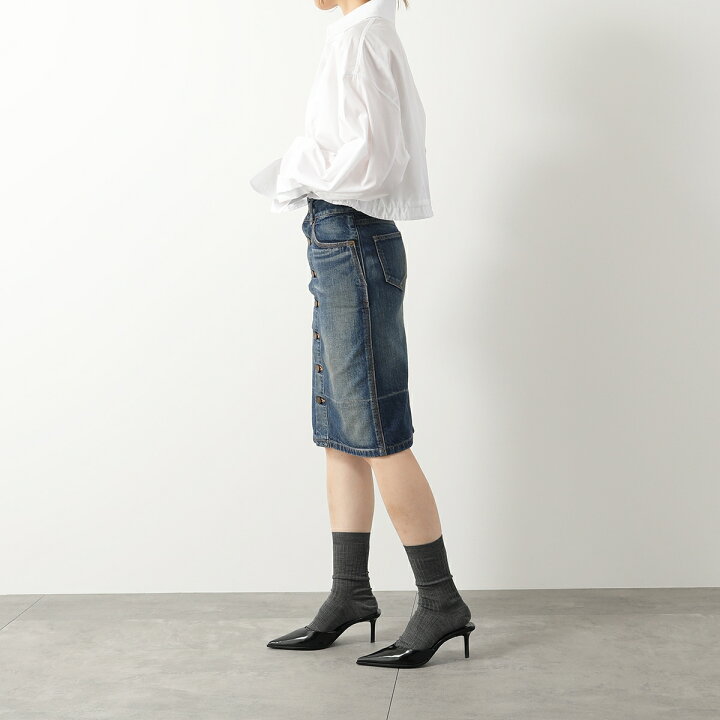 楽天市場】SAINT LAURENT サンローラン デニムスカート 663874 Y945Q  