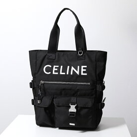CELINE セリーヌ トートバッグ 116072DMT.38SI メンズ ナイロン ロゴ プリント ショッピングバッグ 鞄 Black