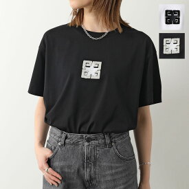 GIVENCHY ジバンシィ Tシャツ BM71JB3YLZ レディース 半袖 クルーネック カットソー コットン 4G ロゴ 刺繍 オーバーサイズ カラー2色