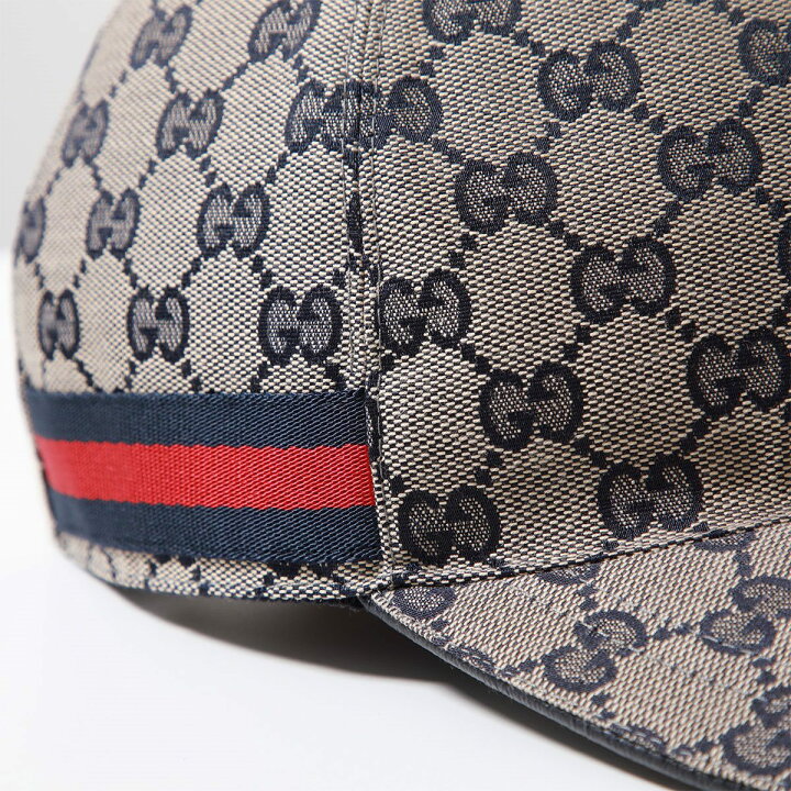 GUCCI ロゴ キャップ 帽子 ブラック　S 57 メンズ　レディース｜Gucci Vintage GG Print Leather Baseball Cap Black Hat S (57 