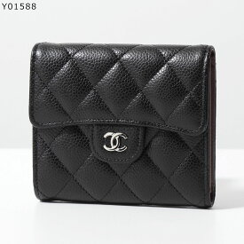 CHANEL シャネル 二つ折り財布 AP0231 Y01588 C3906 レディース MATELASSE マトラッセ カーフスキン キルティングレザー ミニ財布 ココマーク メタルロゴ【保存袋B】