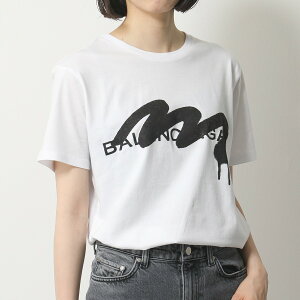 BLACK SCORE ブラックスコア BALENCIAGA CROSS 半袖 Tシャツ カットソー クルーネック コットン WHITE レディース