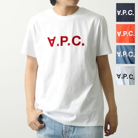 APC A.P.C. アーペーセー Tシャツ VPC COBQX H26943 メンズ クルーネック 半袖 カットソー ロゴT フロッキープリント カラー5色