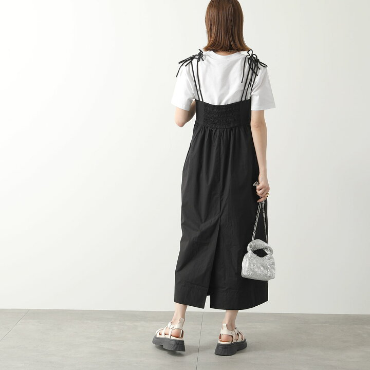 楽天市場】GANNI ガニー ワンピース Cotton Poplin String Midi Dress 