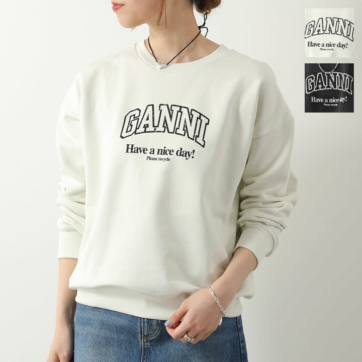 楽天市場】 GANNI ガニー スウェットシャツ ISOLI GANNI OVERSIZED  