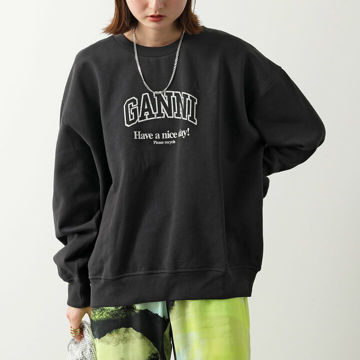 楽天市場】GANNI ガニー スウェットシャツ ISOLI GANNI OVERSIZED 