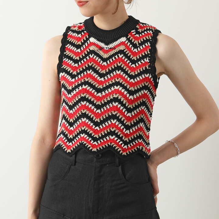 楽天市場】GANNI ガニー ニットベスト Cotton Crochet Vest K2160 2664 