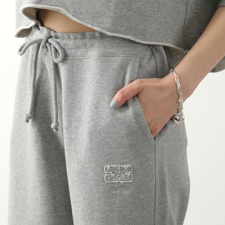 楽天市場】GANNI ガニー スウェットパンツ Light Isoli Wide Leg pants 