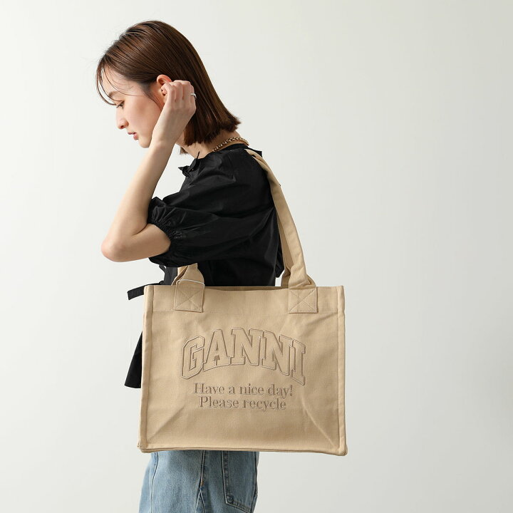 楽天市場】GANNI ガニー トートバッグ LARGE EASY SHOPPER A5575 A5577 