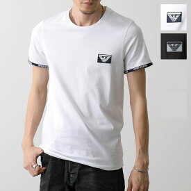 EMPORIO ARMANI エンポリオアルマーニ 半袖 Tシャツ 110853 4R755 メンズ クルーネック コットン パイピング ロゴ カラー2色