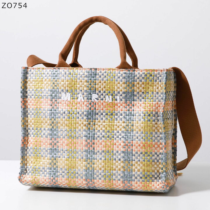 楽天市場】MARNI マルニ かごバッグ East-West SMALL TOTE SHMP0077U5 