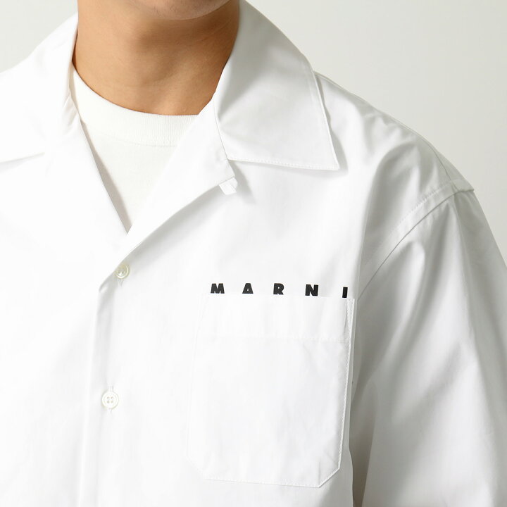 MARNIマルニAllegro Bluesプリント ポプリン製ボーリングシャツ