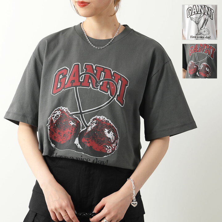 楽天市場】GANNI ガニー 半袖 Tシャツ Future Heavy Cocktail Cherry  