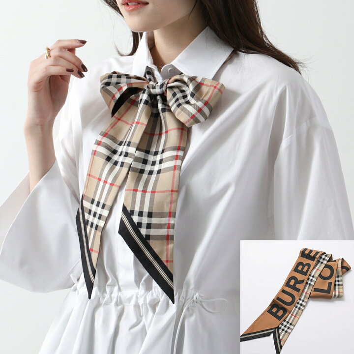 楽天市場】BURBERRY バーバリー スキニースカーフ 180×8 レディース  