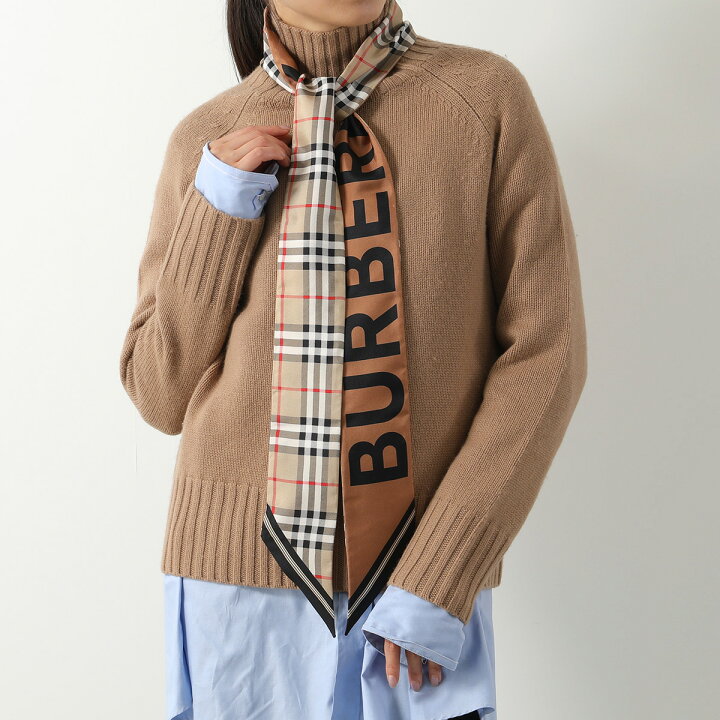 楽天市場】BURBERRY バーバリー スキニースカーフ 180×8 レディース  