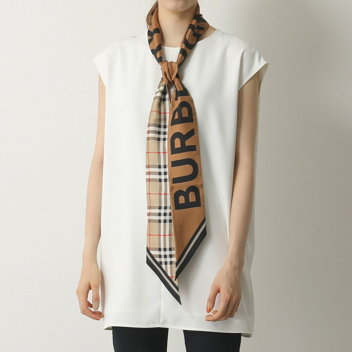 楽天市場】BURBERRY バーバリー スキニースカーフ 180×8 レディース 
