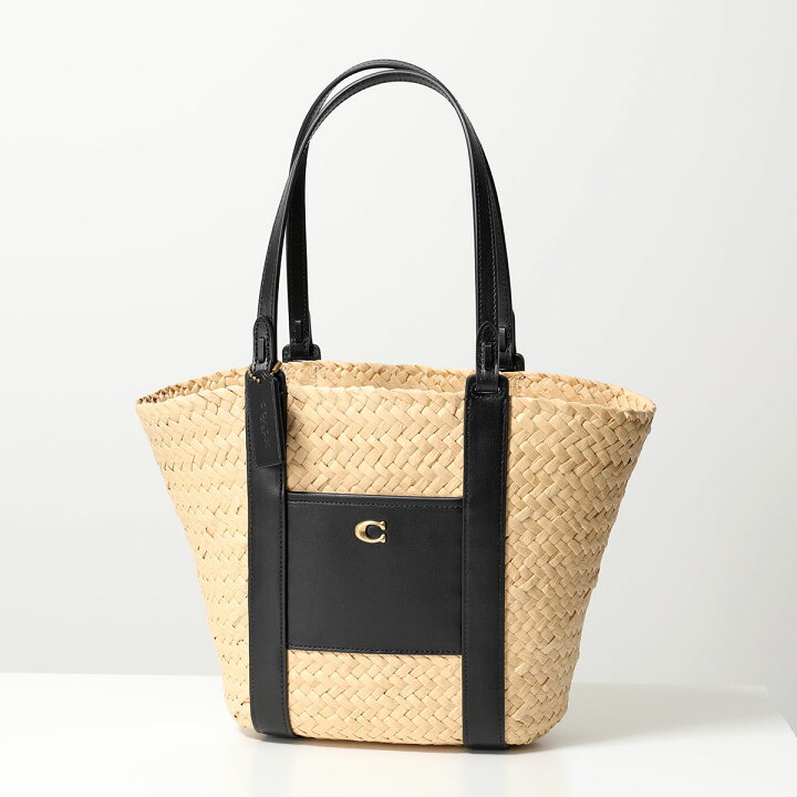 楽天市場】COACH コーチ かごバッグ SM STRAW PTOTE CQ788 レディース 