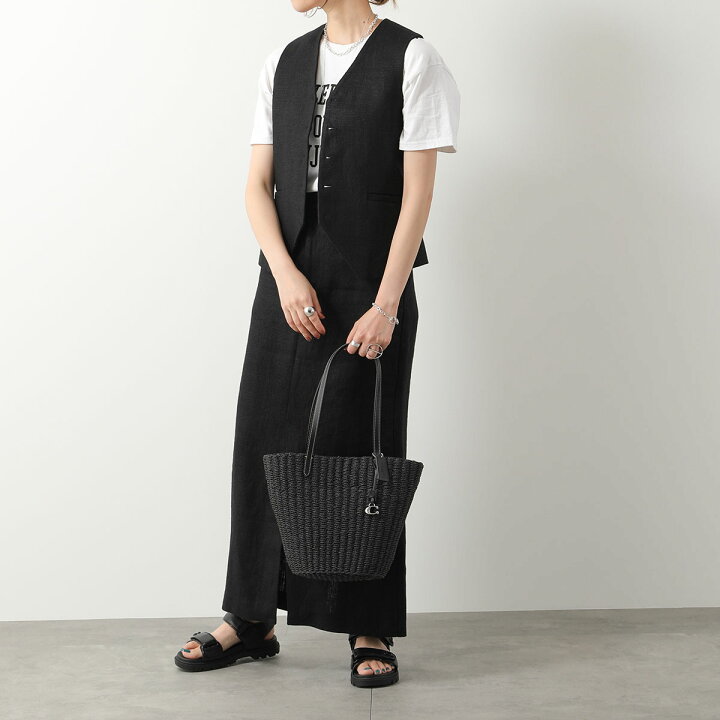 楽天市場】COACH コーチ かごバッグ SM STRAW TOTE CQ785 レディース 