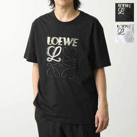 LOEWE ロエベ Tシャツ H526Y22J61 メンズ 半袖 カットソー アナグラム ロゴT 刺繍 クルーネック コットン カラー2色