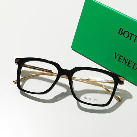 BOTTEGA VENETA ボッテガヴェネタ メガネ BV1009O レディース スクエア型 伊達メガネ めがね アイウェア 001/BLACK-GOLD-TRANSPARENT