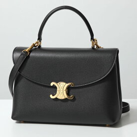 CELINE セリーヌ ハンドバッグ Medium Nino ミディアム ニノ 117523FXK.38NO レディース Triomphe トリオンフ レザー ショルダー ロゴ 鞄 BLACK