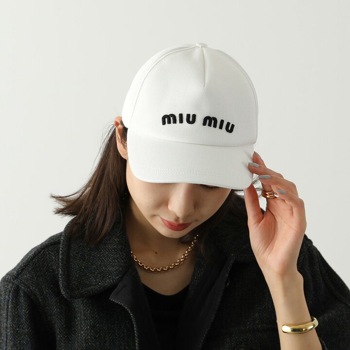 楽天市場】MIUMIU ミュウミュウ ベースボールキャップ 5HC179 2DXI 
