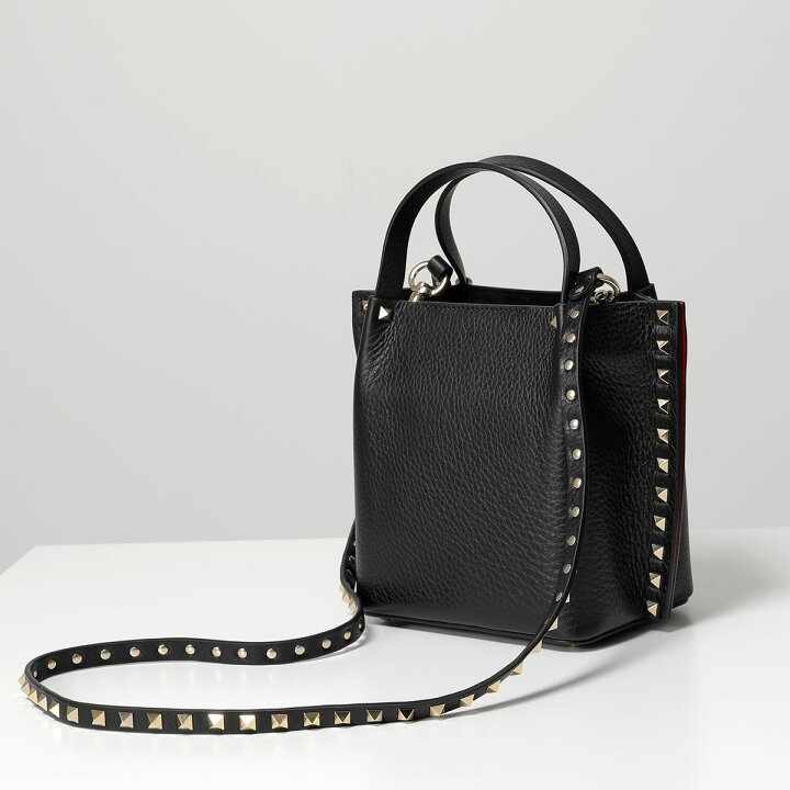 s46【美品】ヴァレンティノ ロックスタッズ レザー 2wayショルダー  
