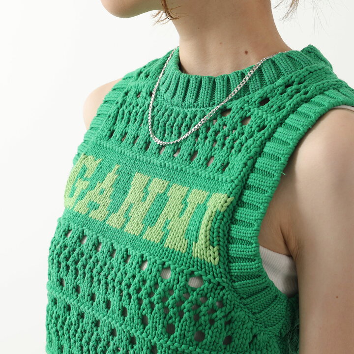 楽天市場】GANNI ガニー ニットベスト Cotton Rope Short Vest K2211 