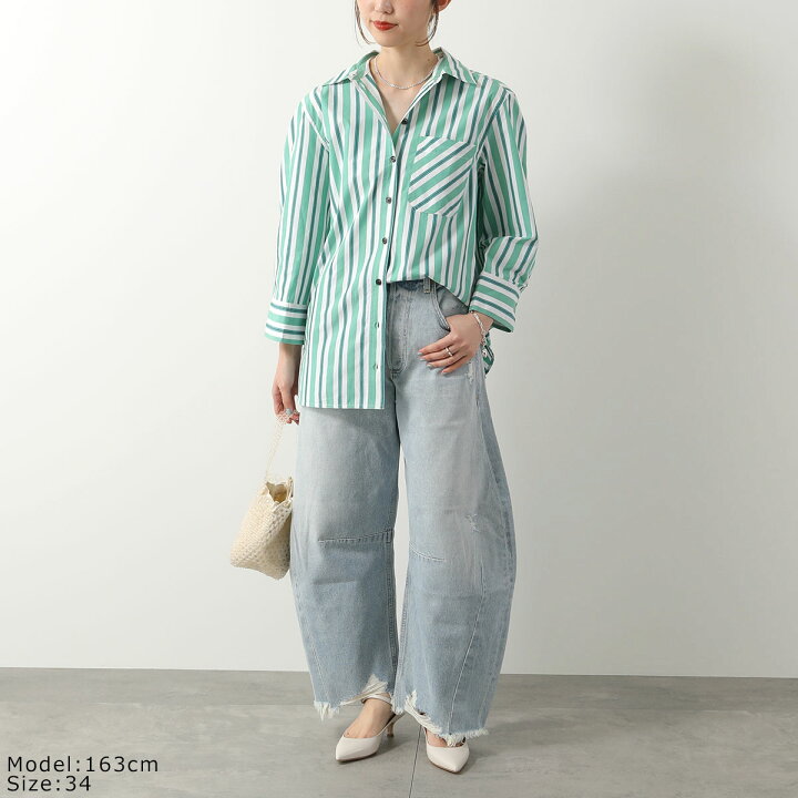 楽天市場】【5/20限定ポイント3倍】 GANNI ガニー 長袖 シャツ Stripe  