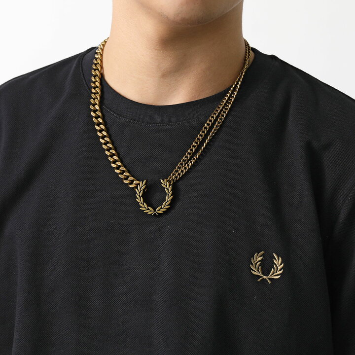 楽天市場】FRED PERRY フレッドペリー ネックレス DBL CHAIN LAUREL 