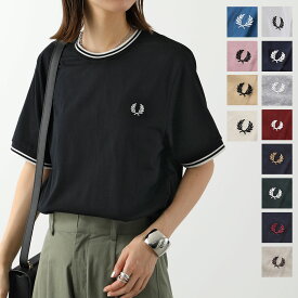 【6/5限定！2人に1人が当選！エントリーで最大100％ポイントバック】FRED PERRY フレッドペリー Tシャツ TWIN TIPPED T-SHIRT M1588 レディース 半袖 カットソー クルーネック コットン アイコン刺繍 カラー13色