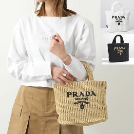 PRADA プラダ かごバッグ 1BG422 2C2T OOL レディース クロシェ カゴバッグ ハンドバッグ トートバッグ ジャガード ロゴ 刺繍 鞄 カラー3色