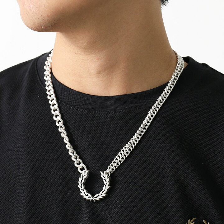 楽天市場】FRED PERRY フレッドペリー ネックレス DBL CHAIN LAUREL 