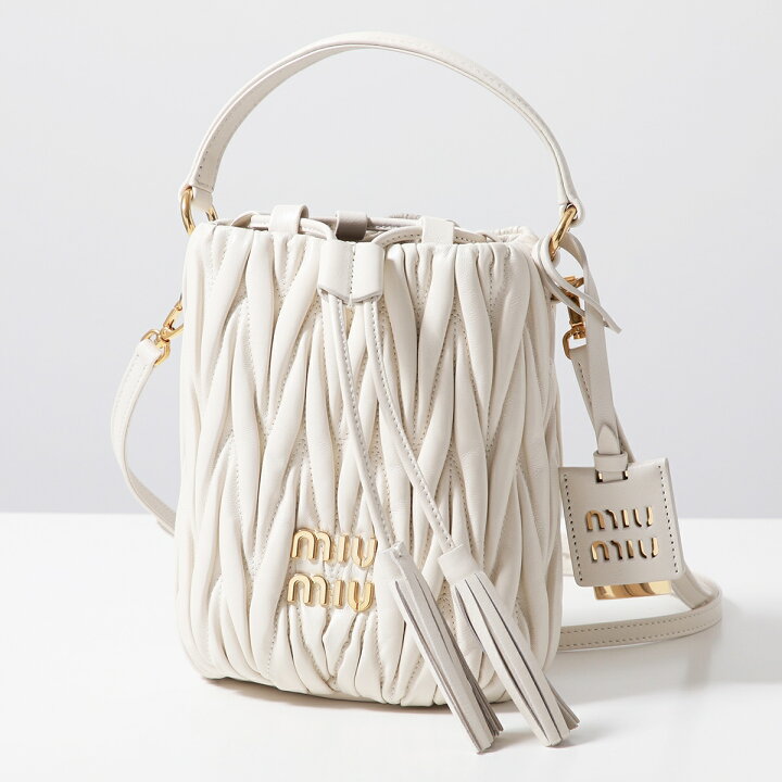 楽天市場】MIUMIU ミュウミュウ バケットバッグ MATELASSE マテラッセ  