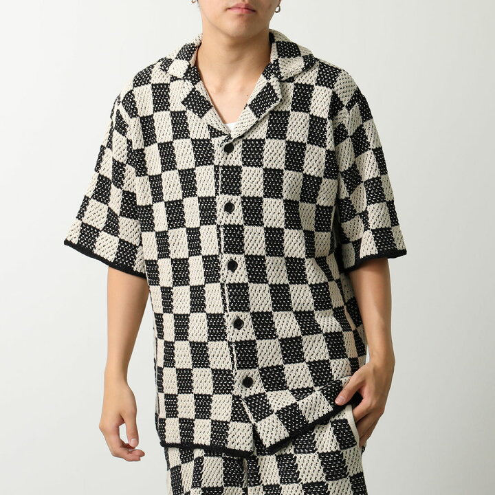 楽天市場】ASKYURSELF アスクユアセルフ シャツ CHECKERED CROCHET  