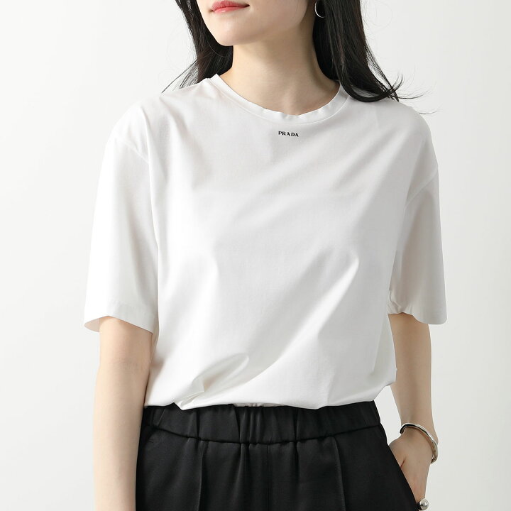 楽天市場】PRADA プラダ 半袖 Tシャツ UJN843 12TQ レディース ロゴ  