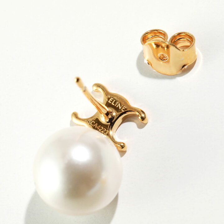 楽天市場】CELINE セリーヌ ピアス PERLS EARRINGS 460TZ6BPE.01GI 