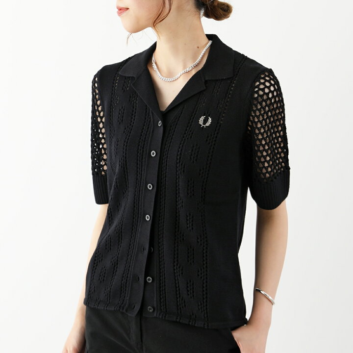 楽天市場】FRED PERRY フレッドペリー ニットトップス OPEN KNIT  