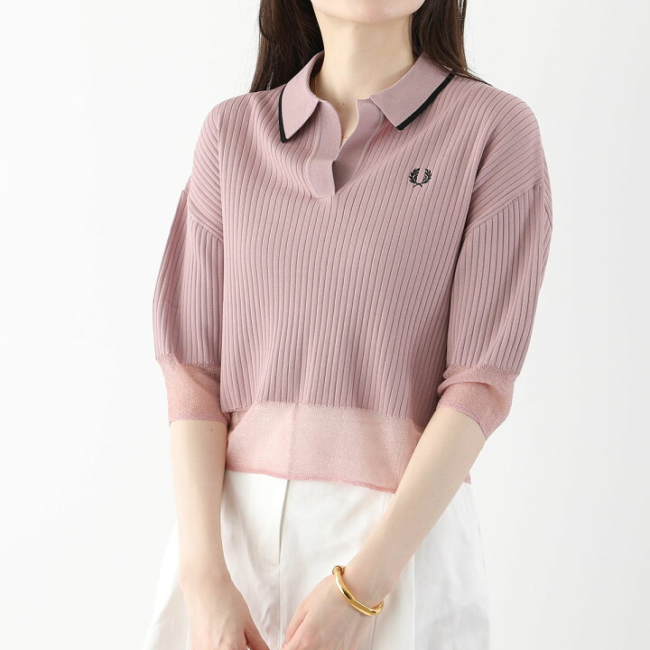 楽天市場】FRED PERRY フレッドペリー ニットトップス SHEER TRIM 