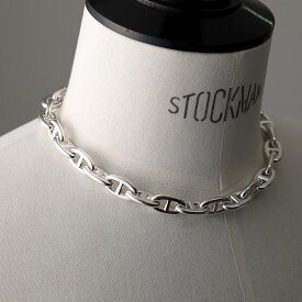 HERMES エルメス ネックレス Chaine dancre GM 29コマ H101263B シェーヌダンクル メンズ アンカーチェーン チョーカー silver925 ロゴ刻印 シルバー