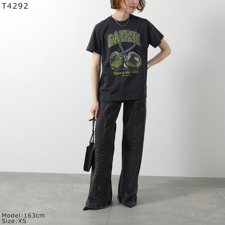 楽天市場】GANNI ガニー 半袖 Tシャツ Basic jersey Lemon Cherry 