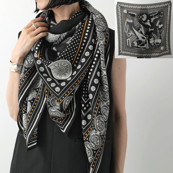 楽天市場】HERMES エルメス スカーフ カシシル 140×140 カレ ジェアン 